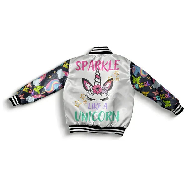 Women Unicorn Sparkle Bomber