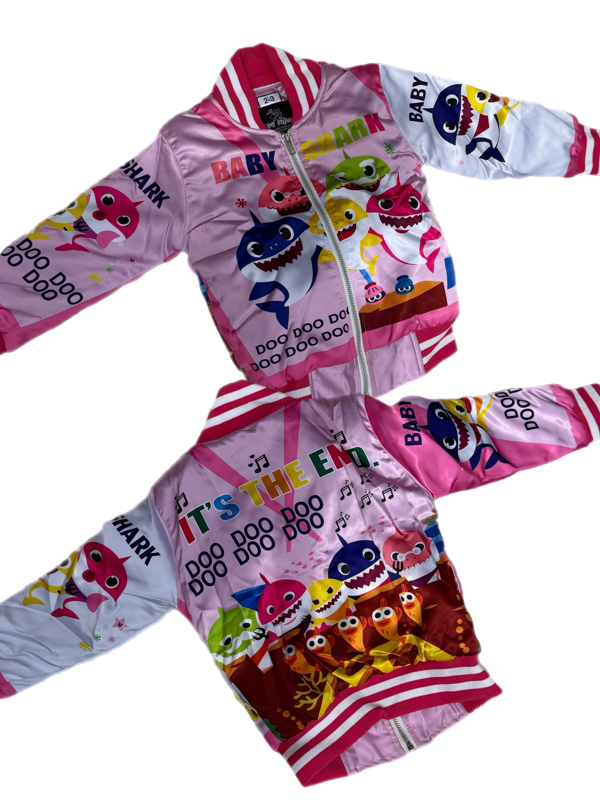 Kids Pink Baby Shark Bomber