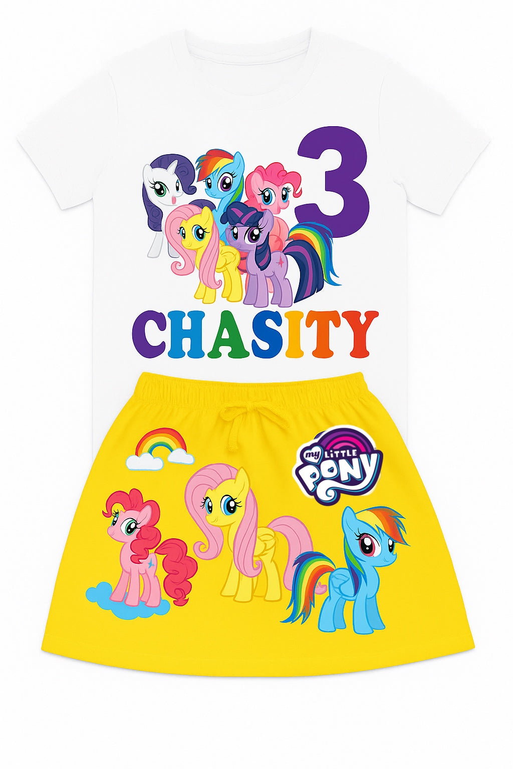 Kids my my little pony Outfit  Skirt & Tee