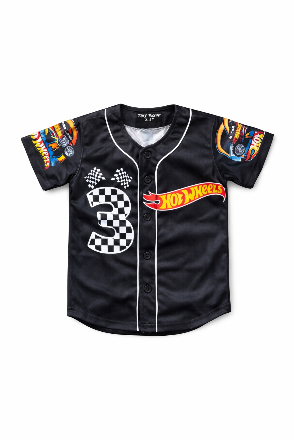 Kids 3 Hotwheels Baseball jersey