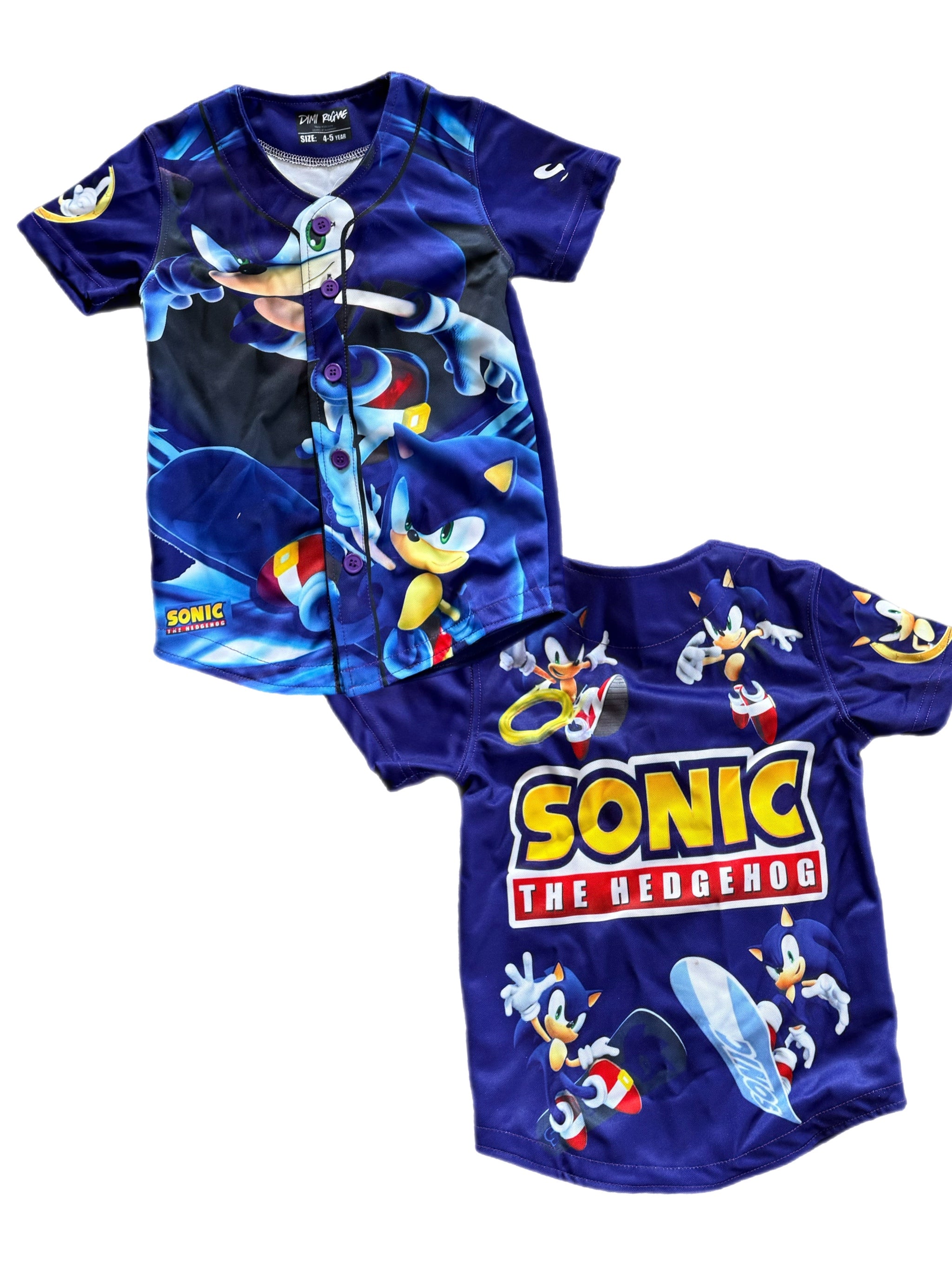 Kids sonic Baseball jersey