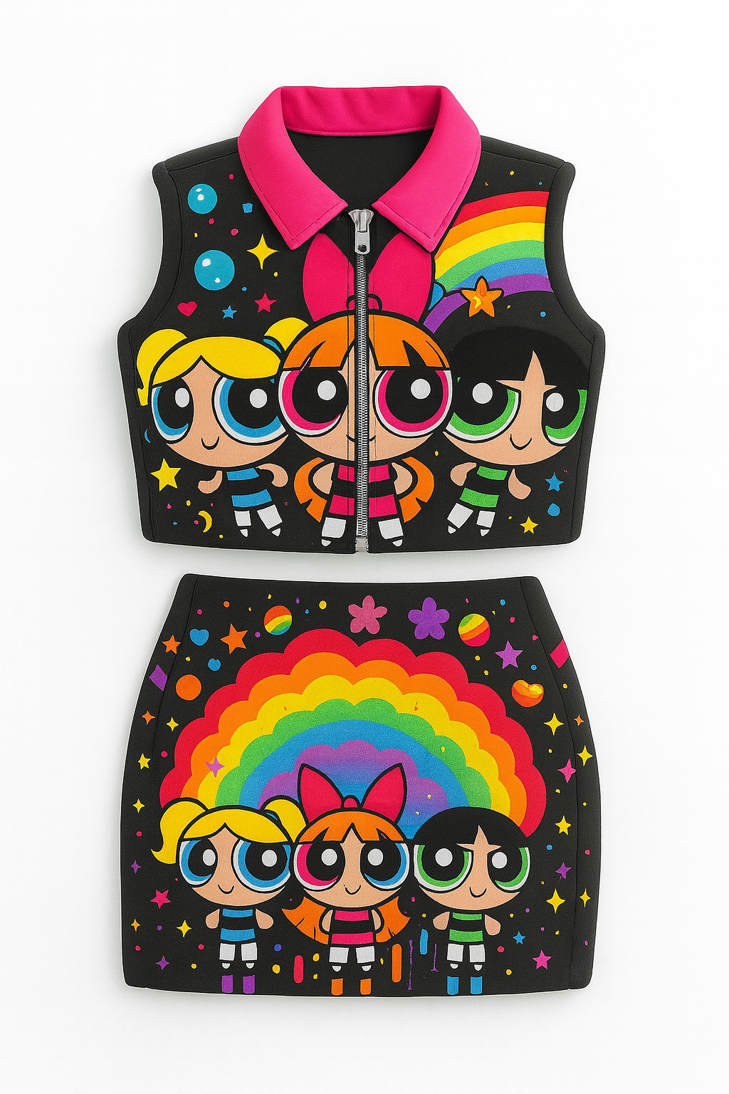Kids Power puff– Vest & Skirt