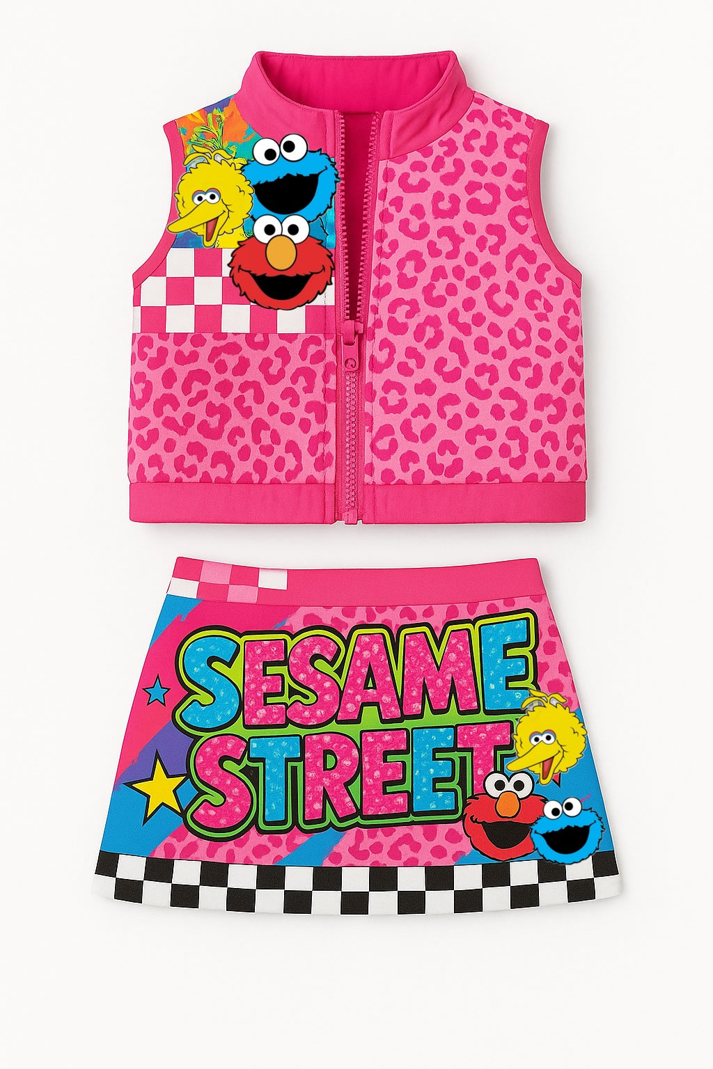 Kids sesame street Vest & Skirt