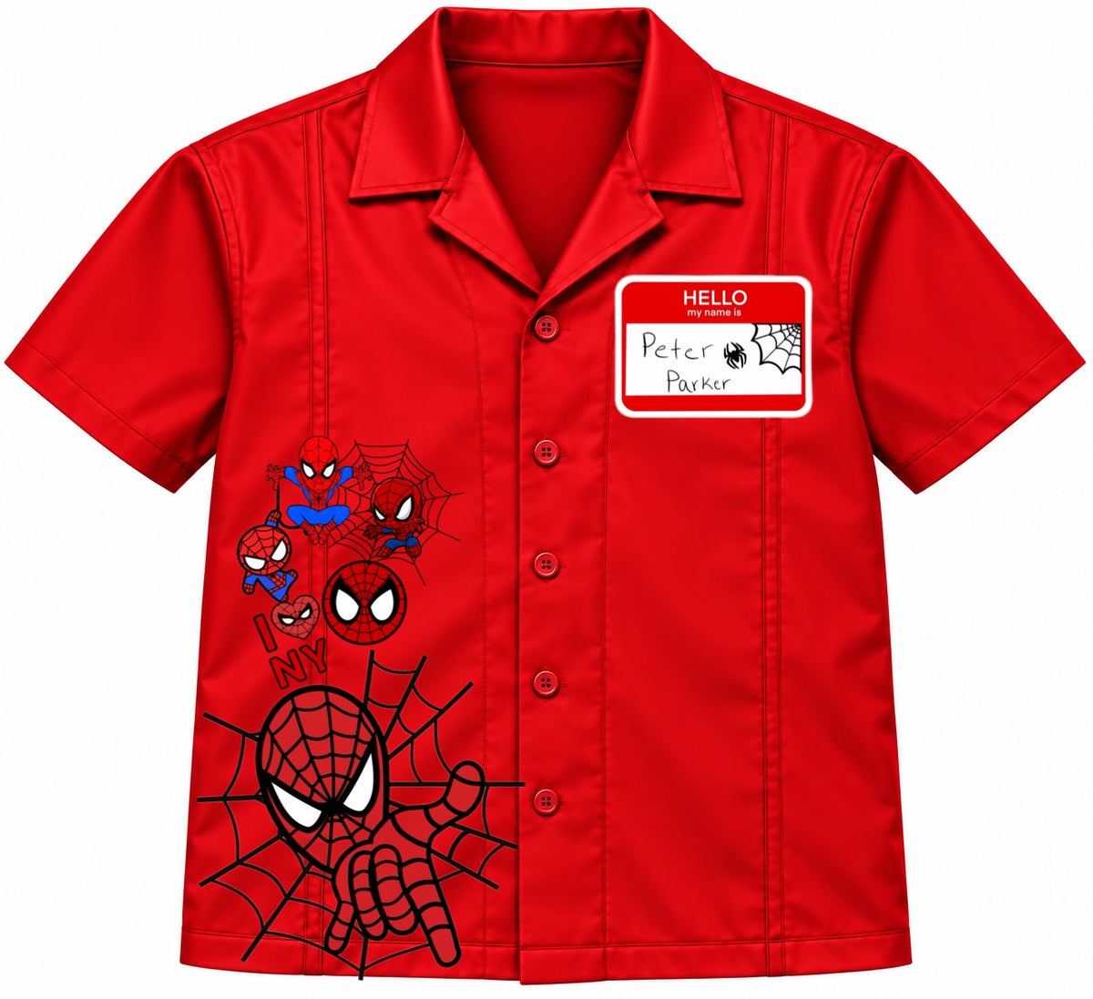 Kids Spiderman Button Up Shirt