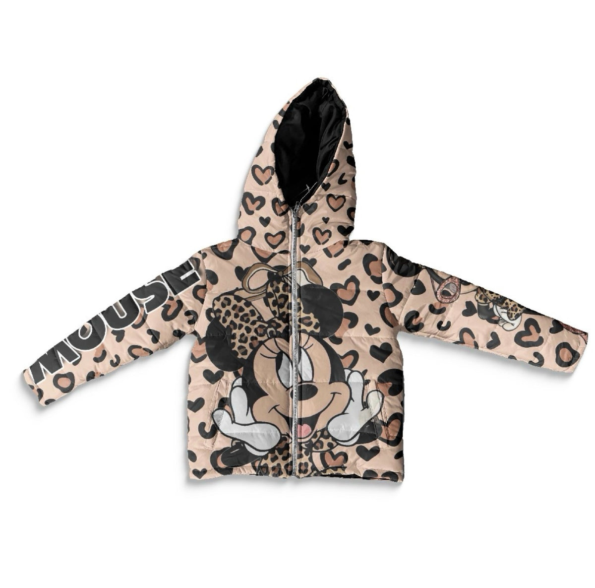 Kids Minnie Leopard Print Puffer