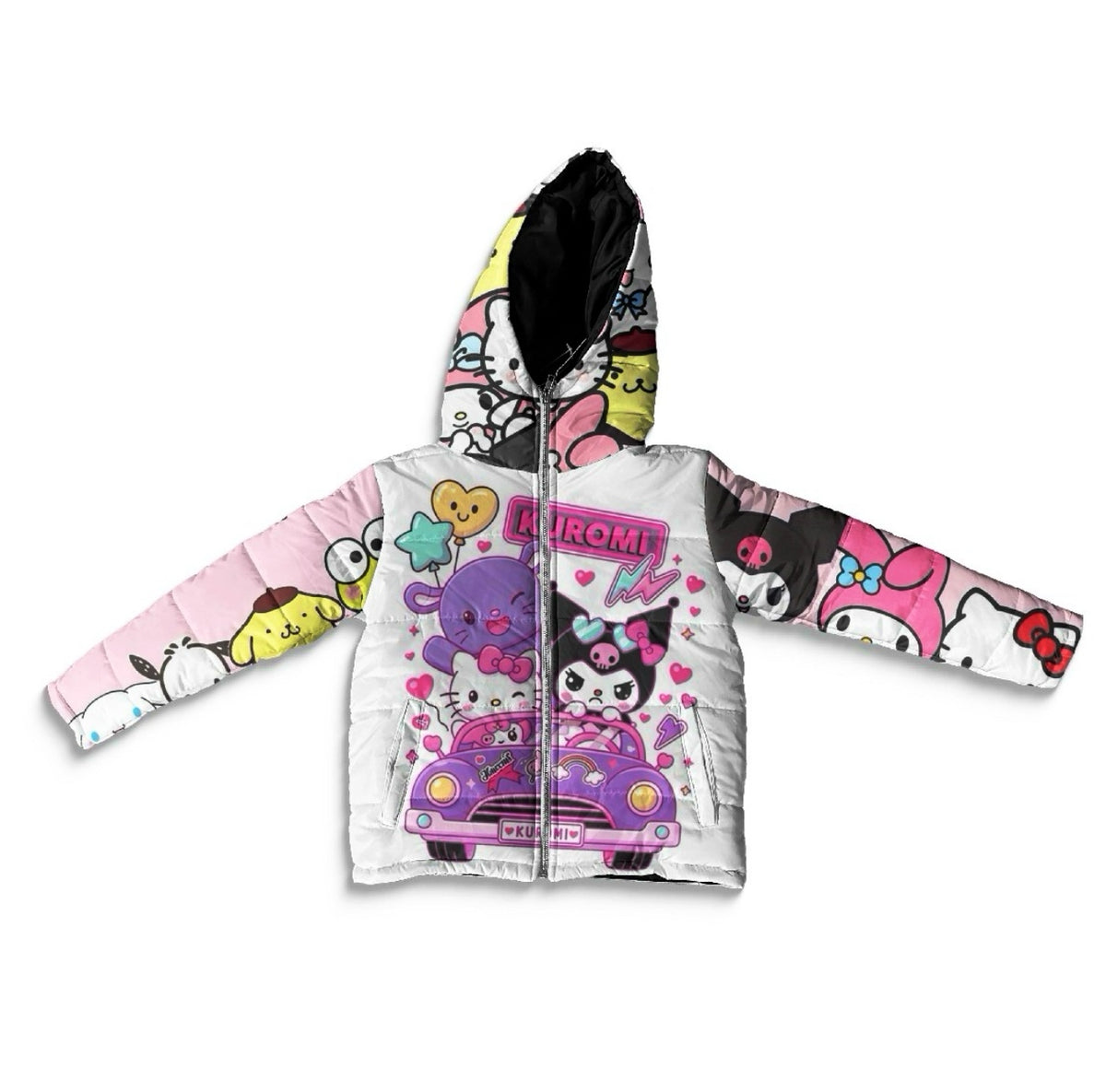 Kids kuromi and melody puffer