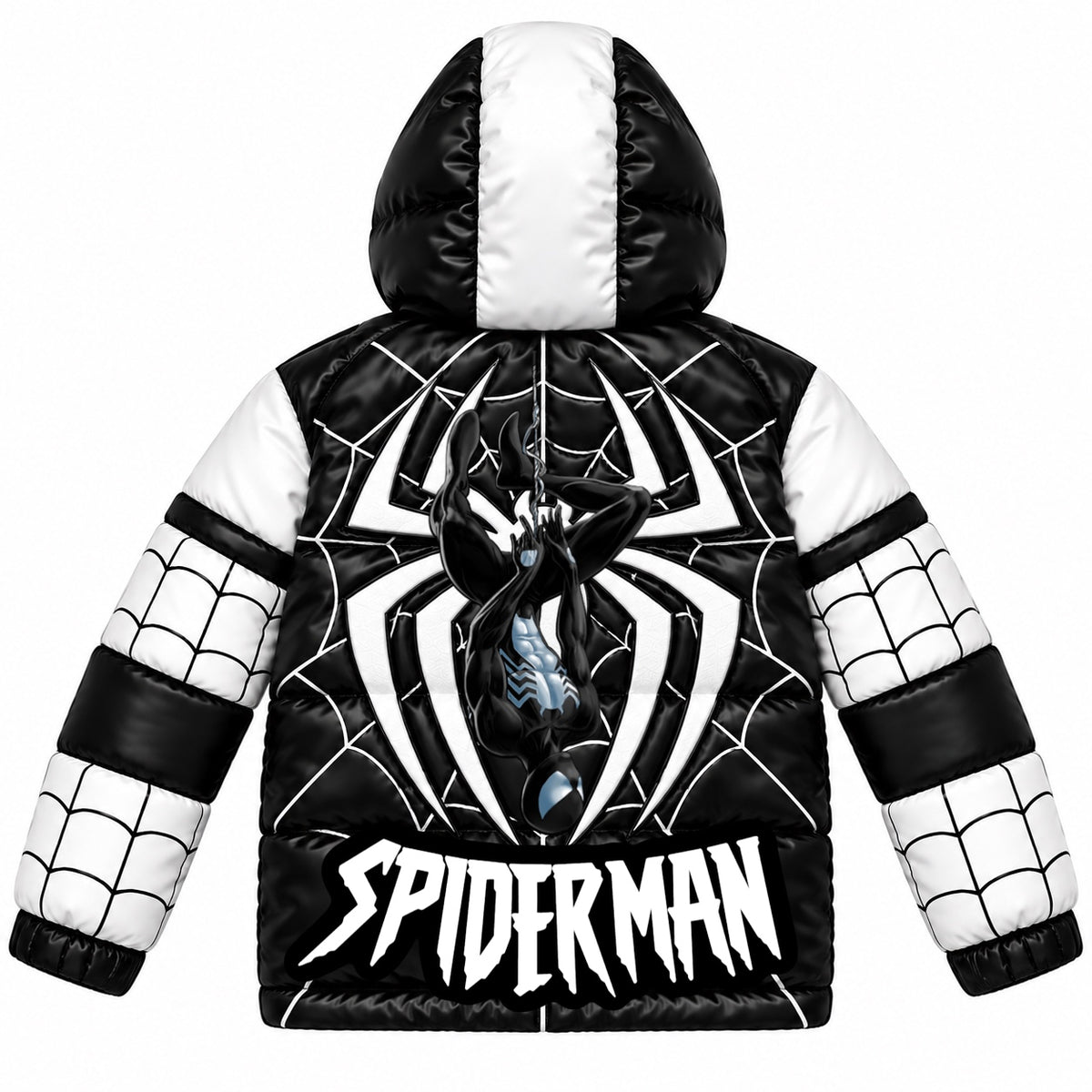 Kids Black Amazing Spidey Puffer Jacket
