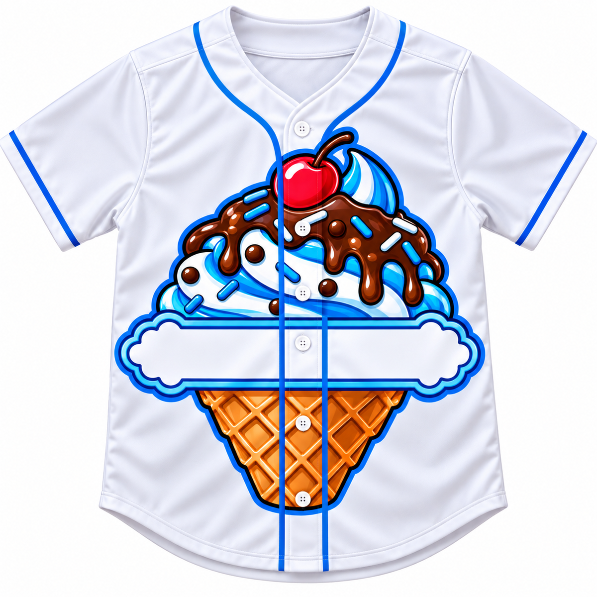 Birthday Boy Cake & Ice Cream Baseball Jersey