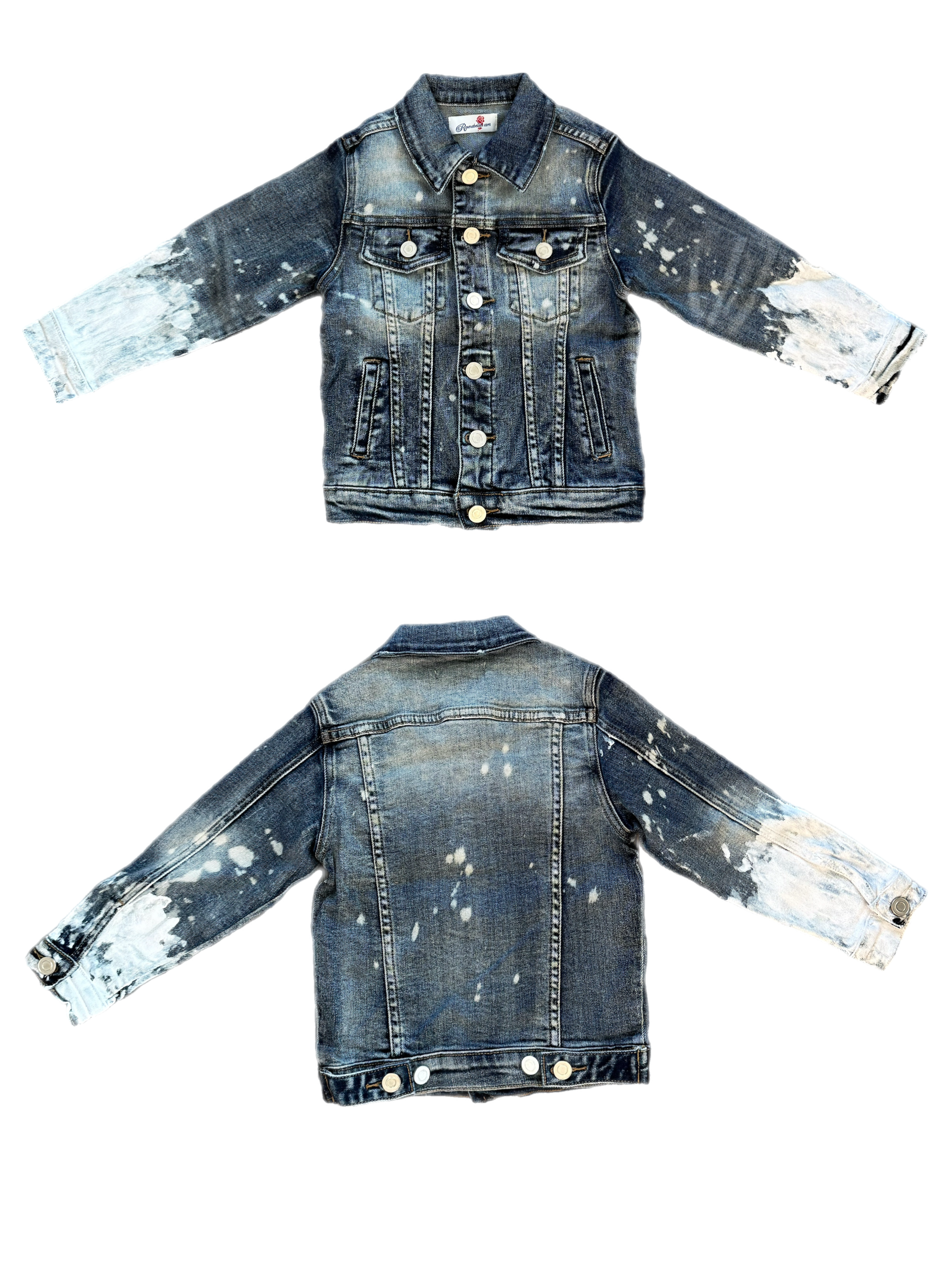 Kids Paint Sleeve Denim Jacket