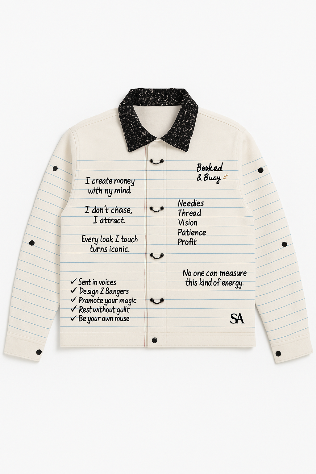 Kids Notebook Jacket – Lined Paper Print with Affirmation Graphics