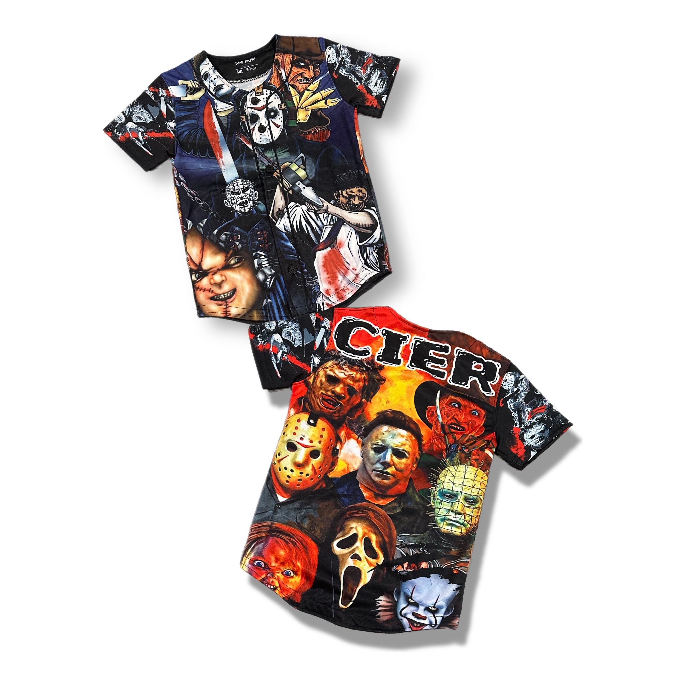 Kids Horror Halloween Baseball jersey