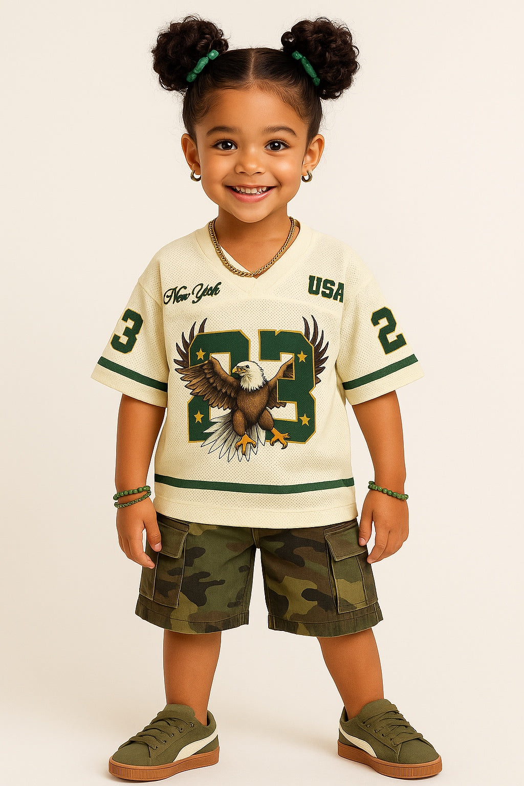 Kids army fatigue cargos