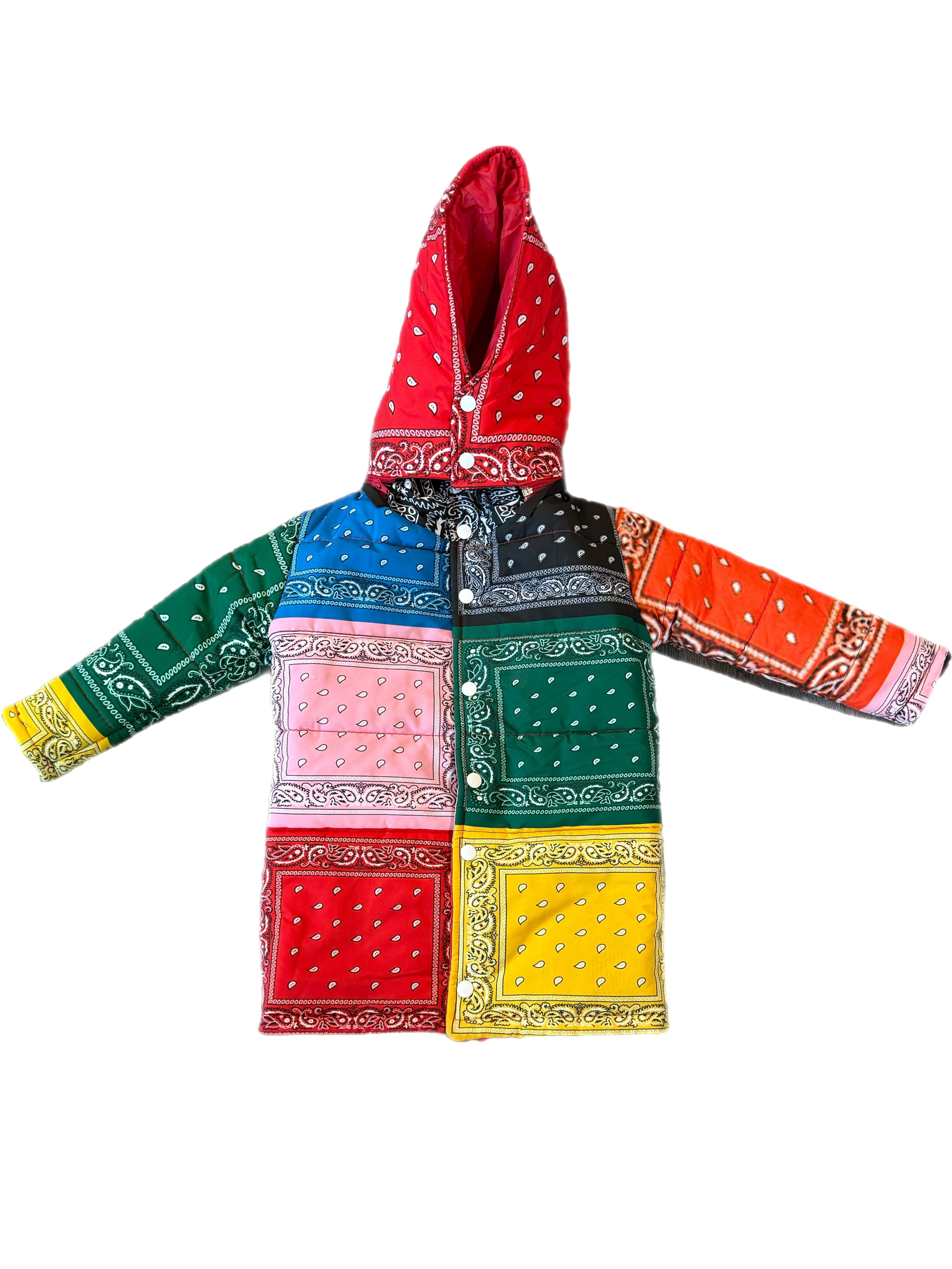 Sale Rainbow Paisley Trench Coat