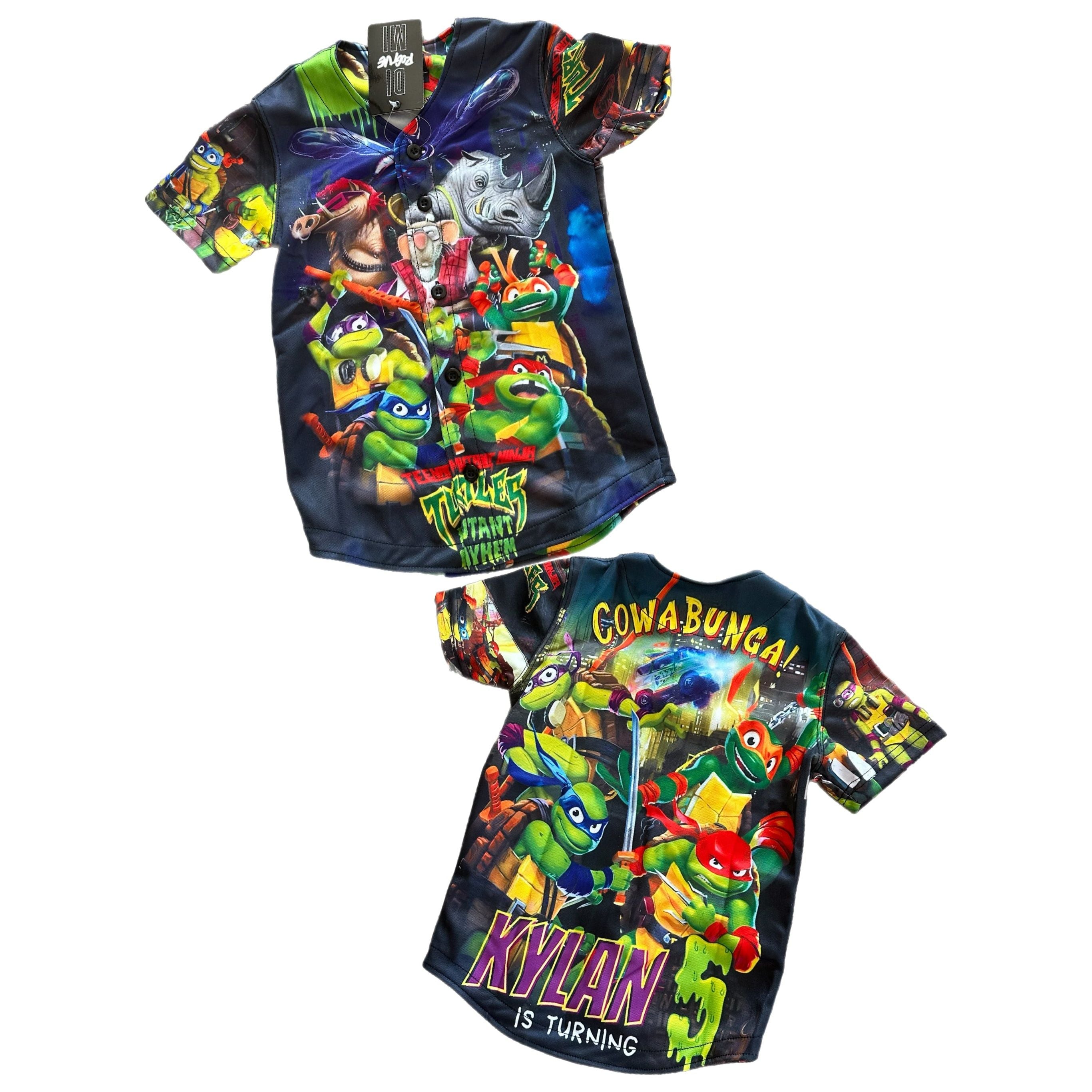 Kid's ninja Turtles Baseball Jersey