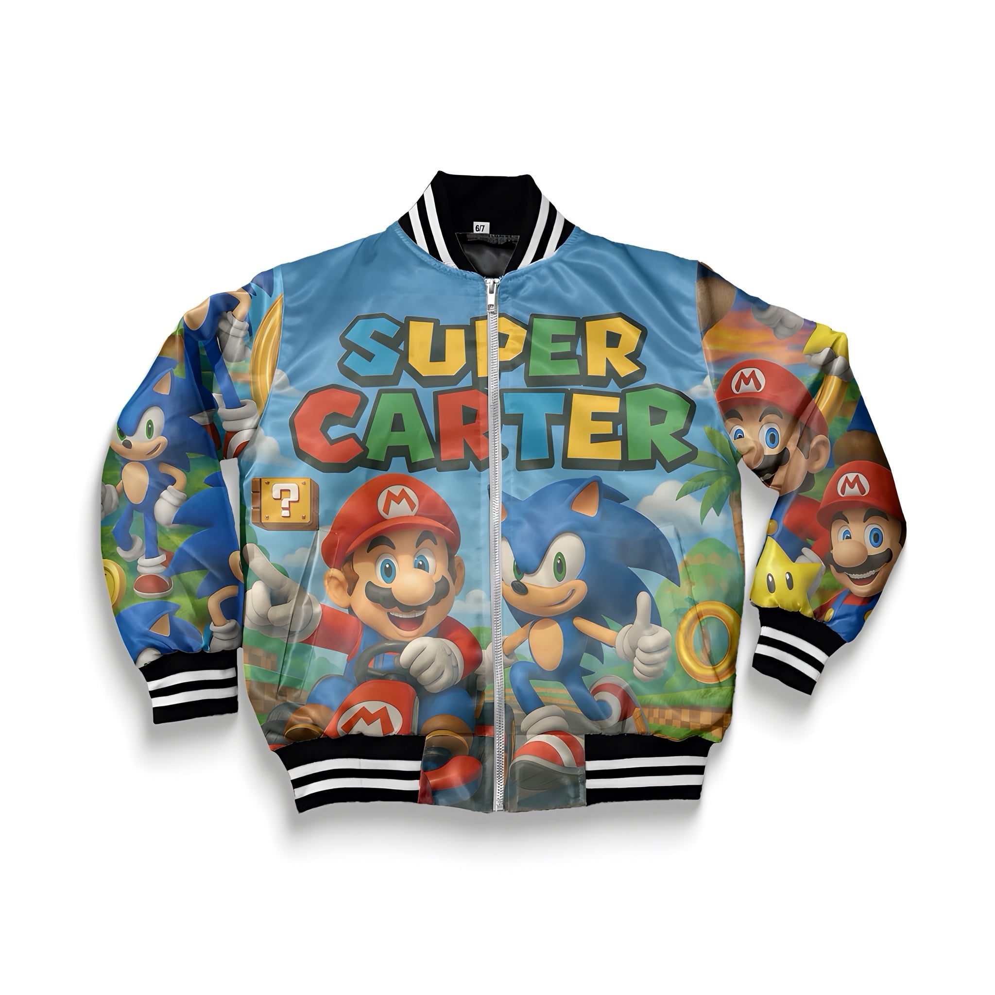 Kids Mario Vs Sonic Bomber Jacket