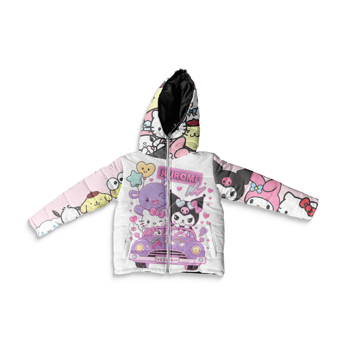 Kids kuromi and melody puffer