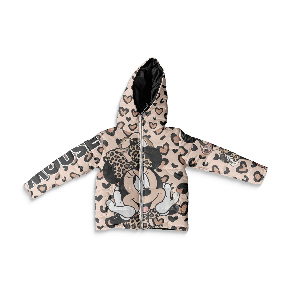Kids Minnie Leopard Print Puffer