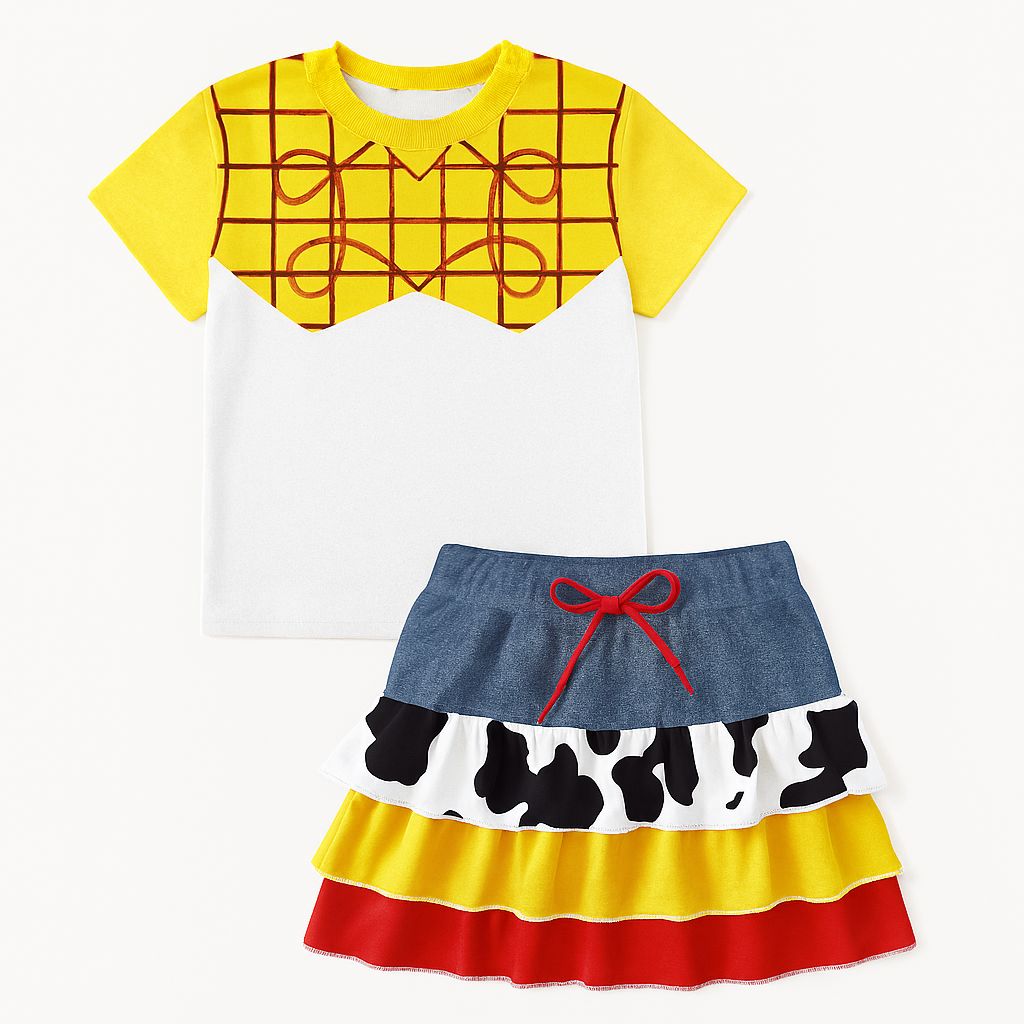 Kids Toy Story Outfit – Cowgirl Skirt & Cowboy Tee