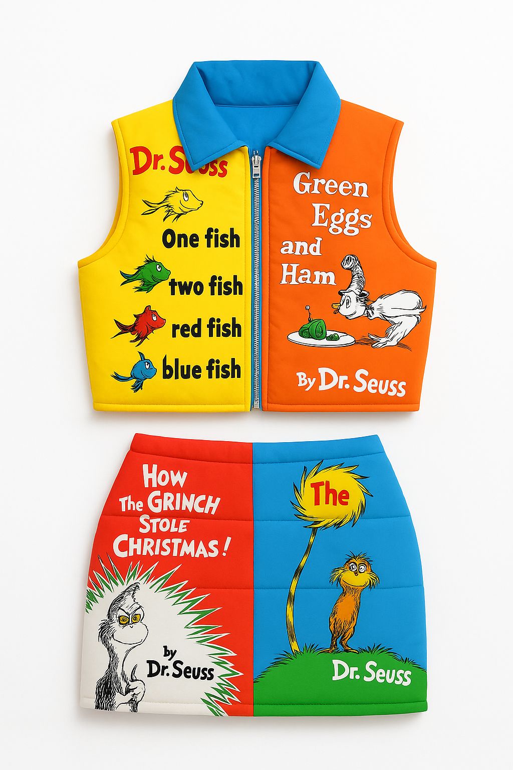 Kids Dr. Seuss Outfit – Vest & Skirt