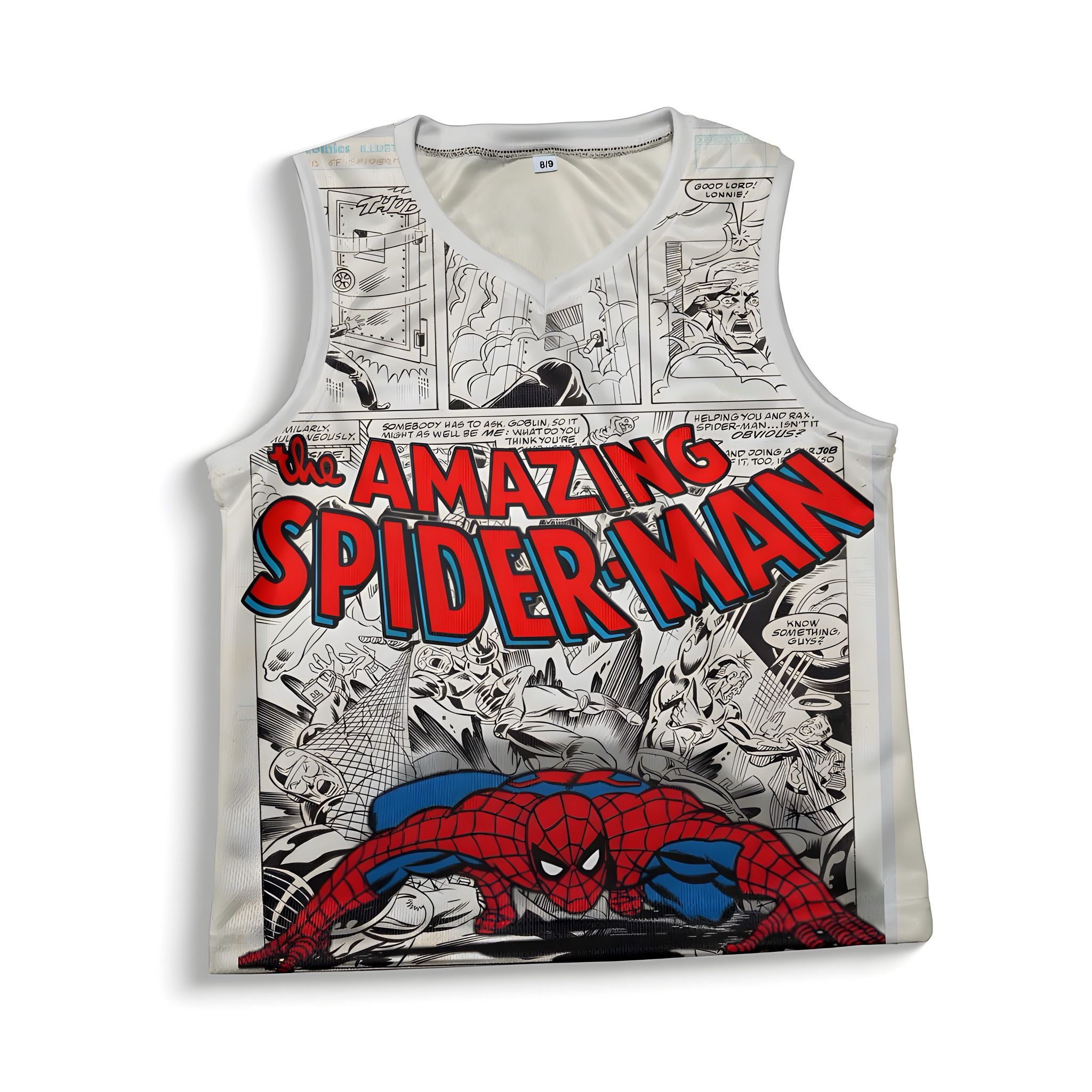 Kids Spider-Man comic Baskeball jersey
