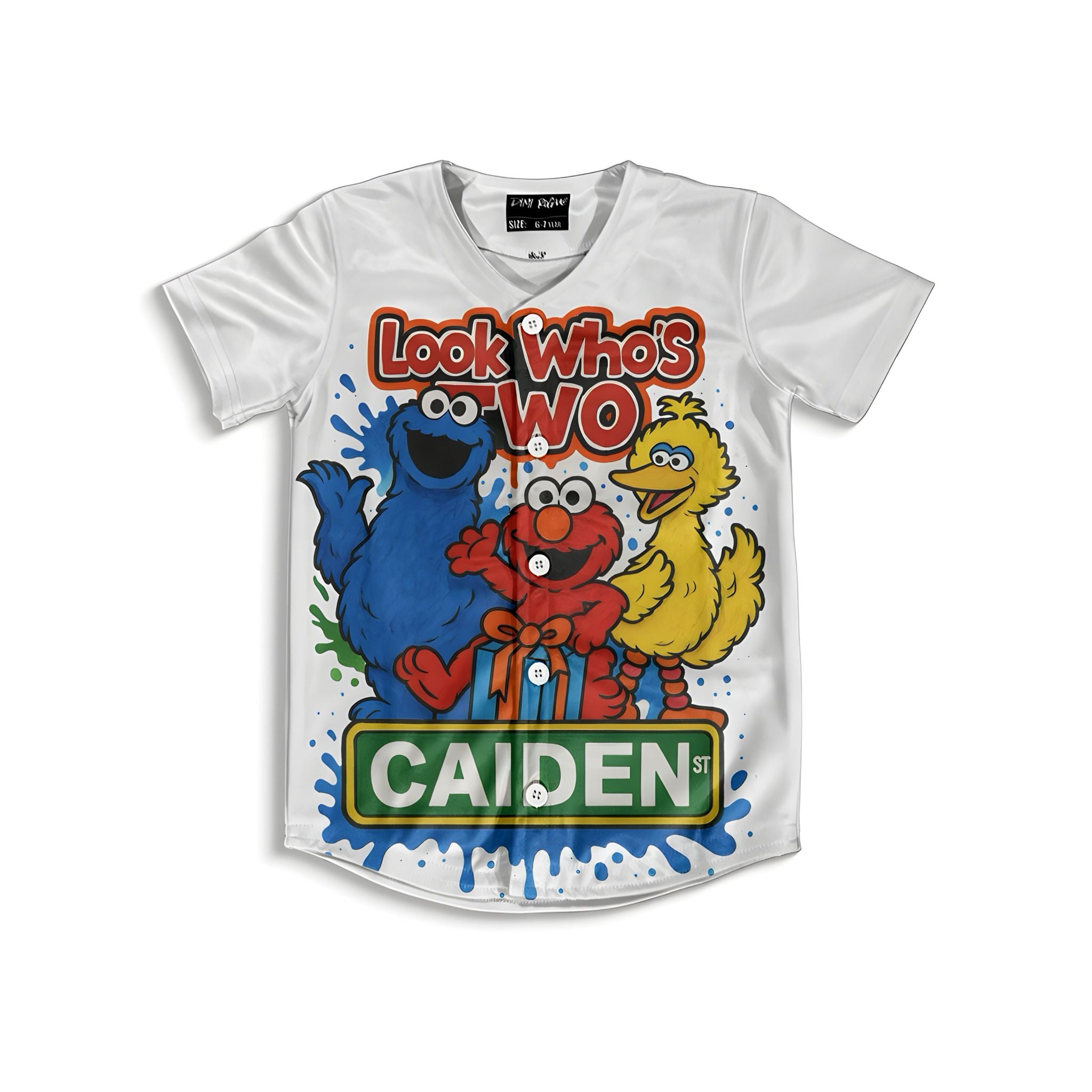 Kids Sesame Street Birthday Tee – “Look Who’s TWO” Caiden Shirt