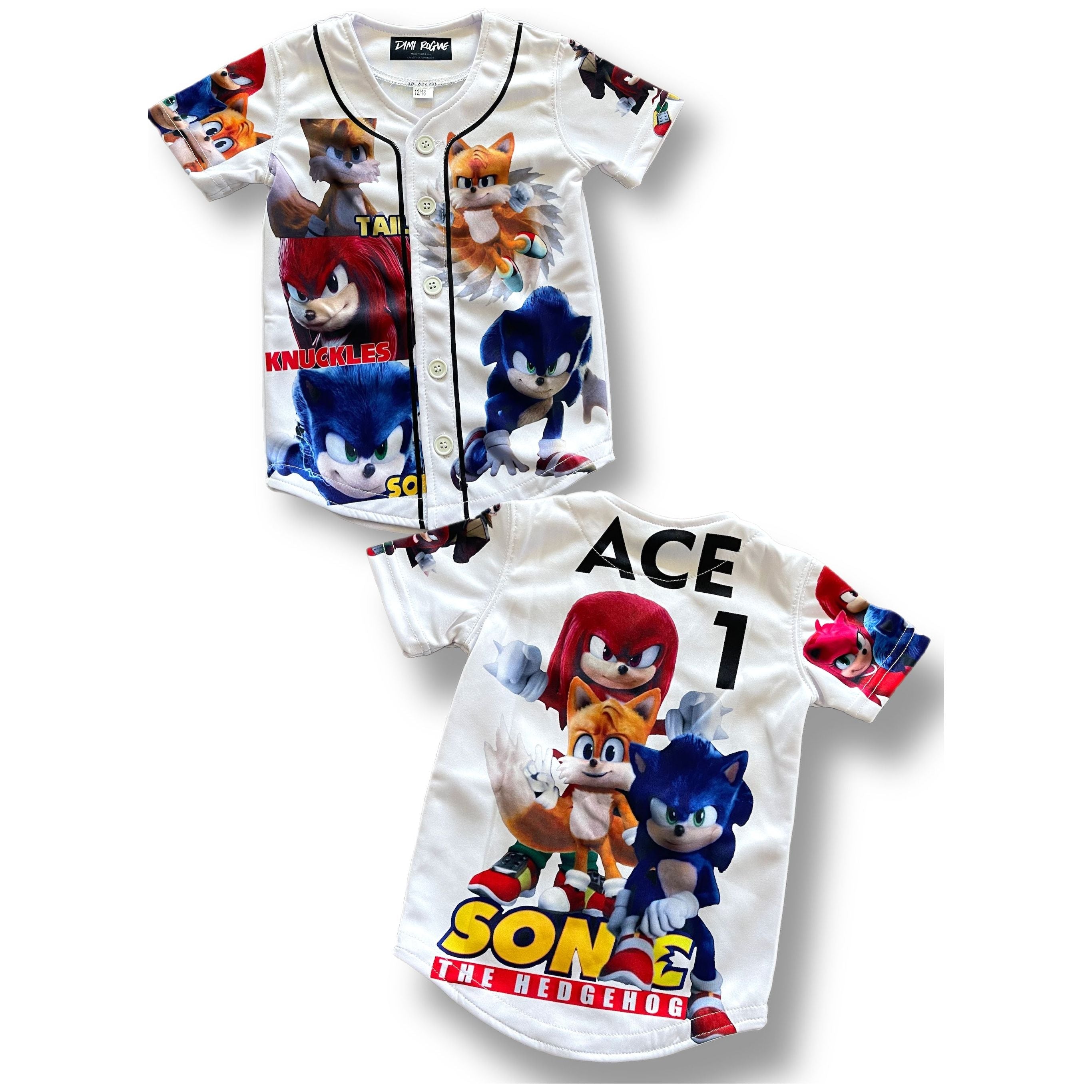 Men's Sonic movie Baseball jersey