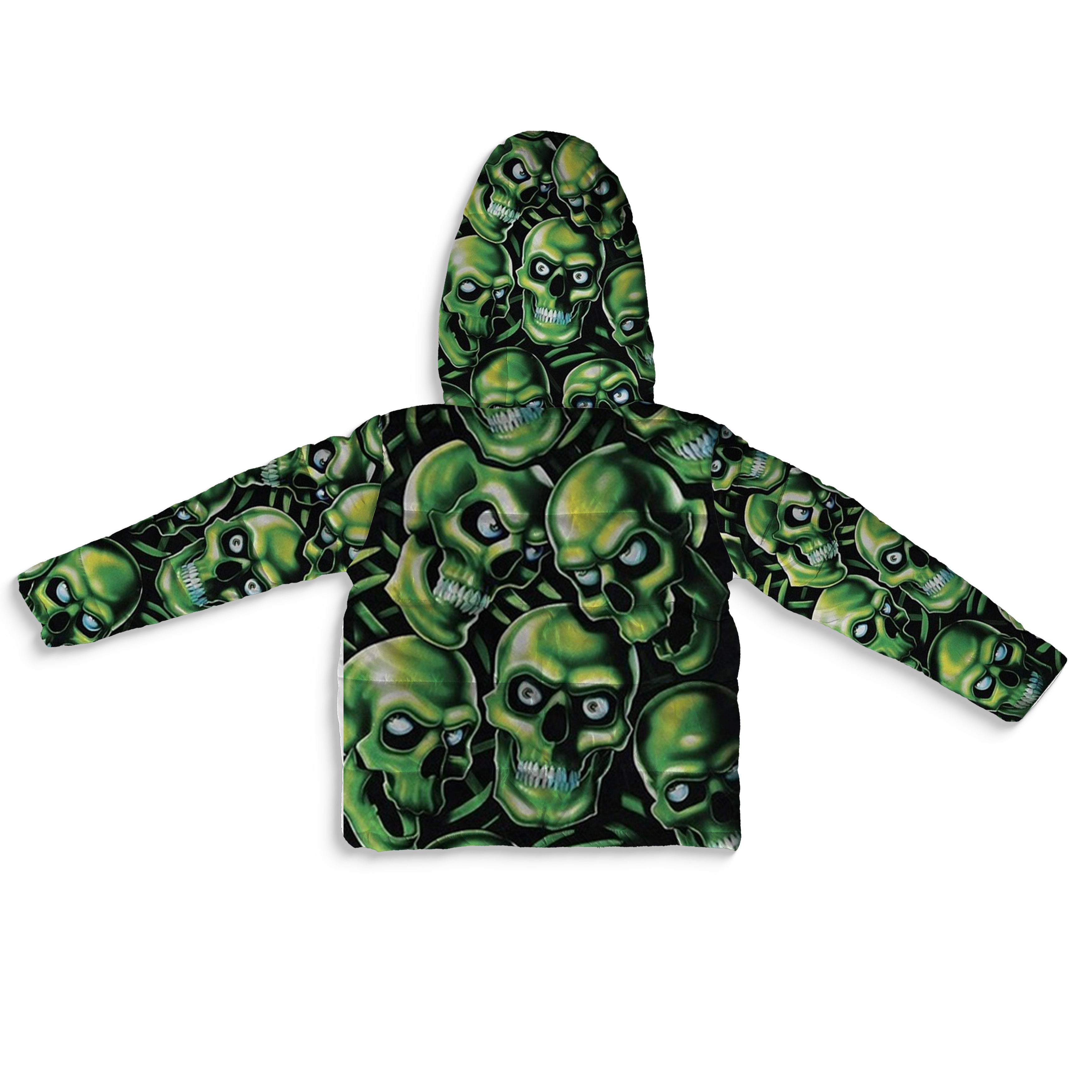 Kids Green Skulls Skull Puffer