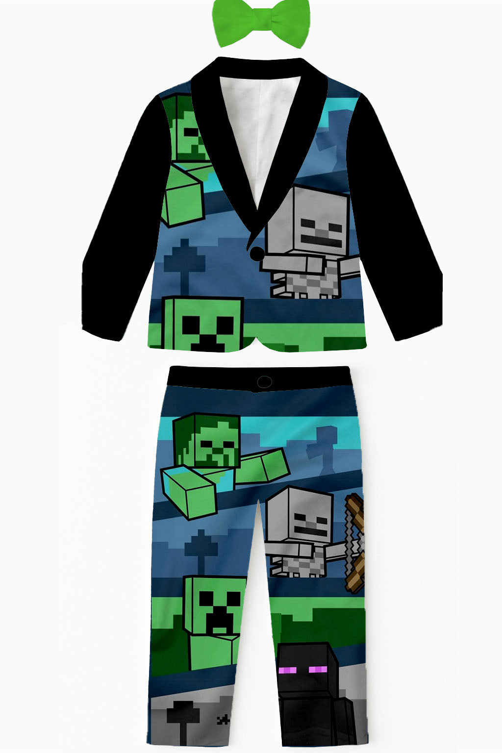Kids Minecraft Suit & Bow Tie