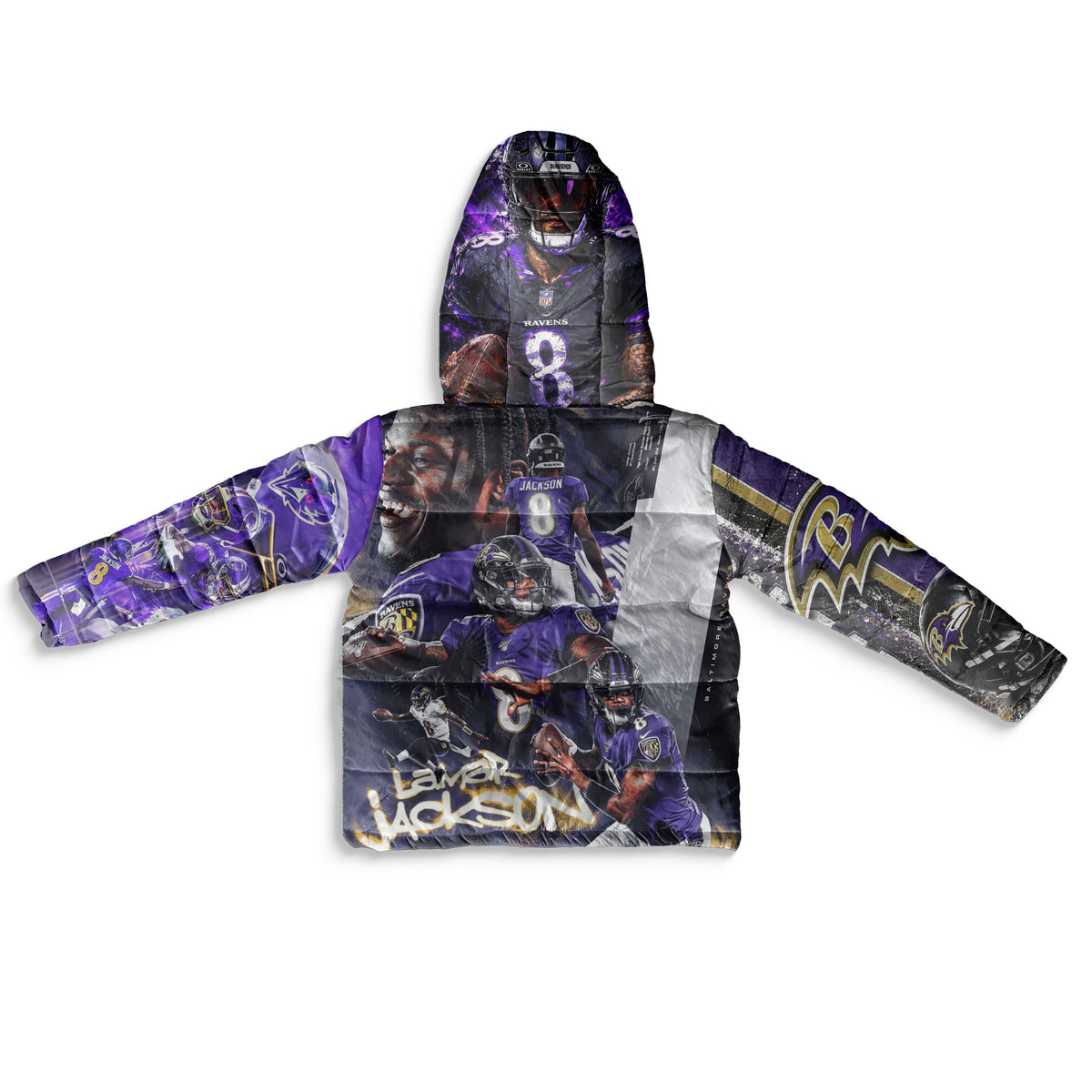 Kids Lamar Jackson Ravens Puffer