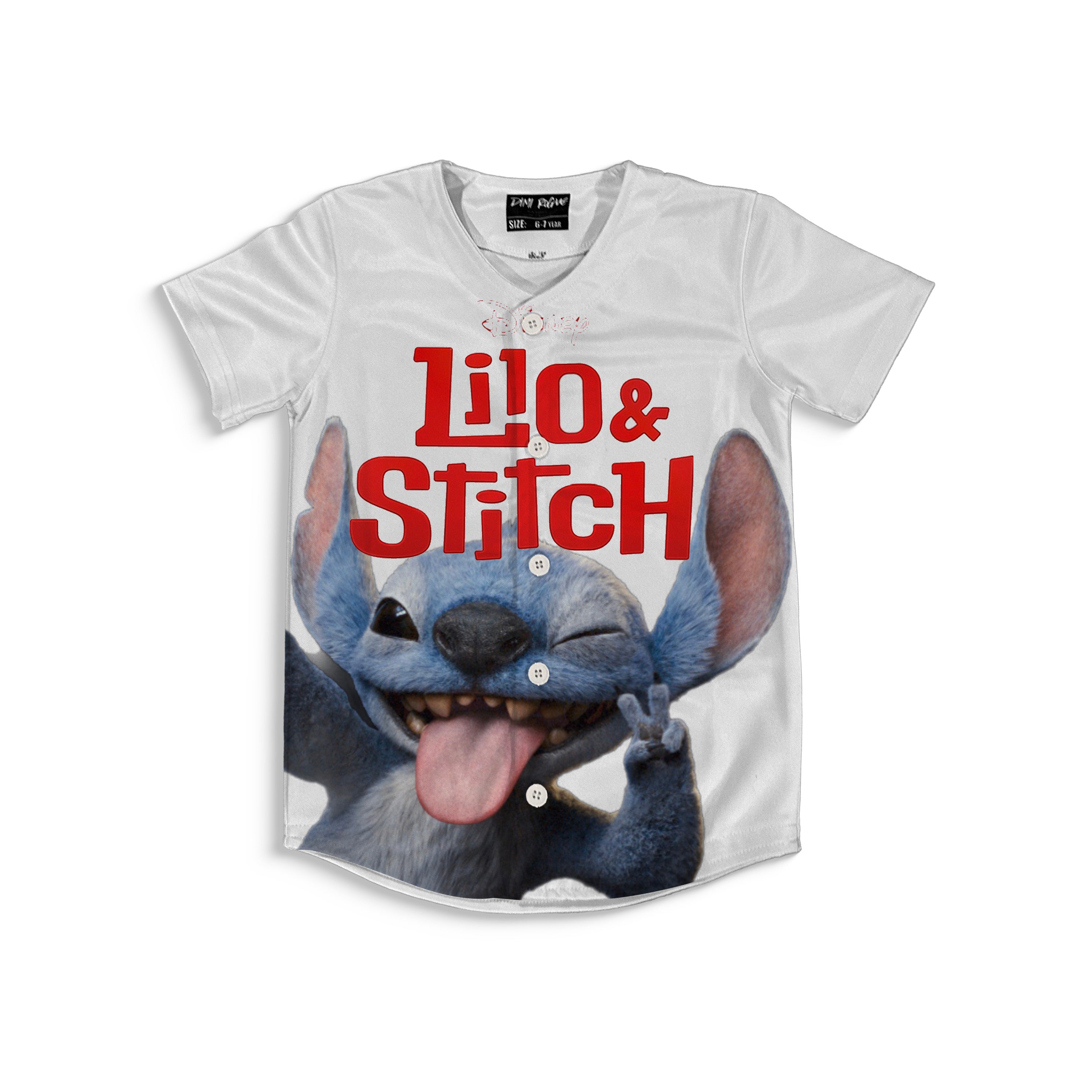 Kids Girls Lilo & Stitch Baseball Jeresy