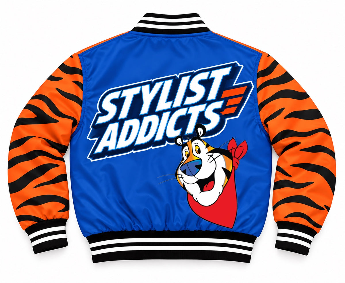 Tiger stripe bomber back